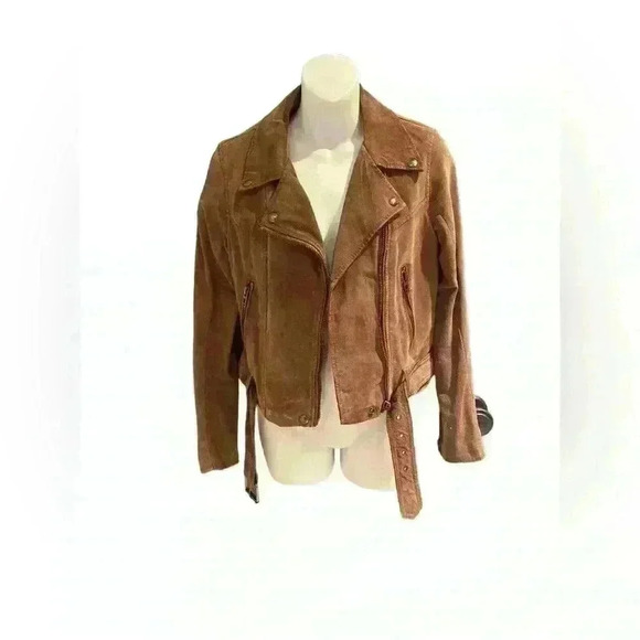 Moto Jacket 100% leather in El Dorado by Blank NYC Small - Picture 2 of 5